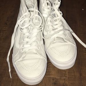 Vans high top sneakers in white